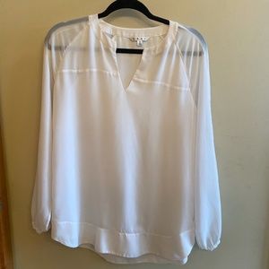Cabi sheer white blouse
